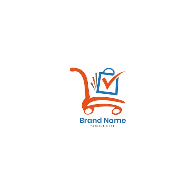Vecteur logo d'achat en ligne
