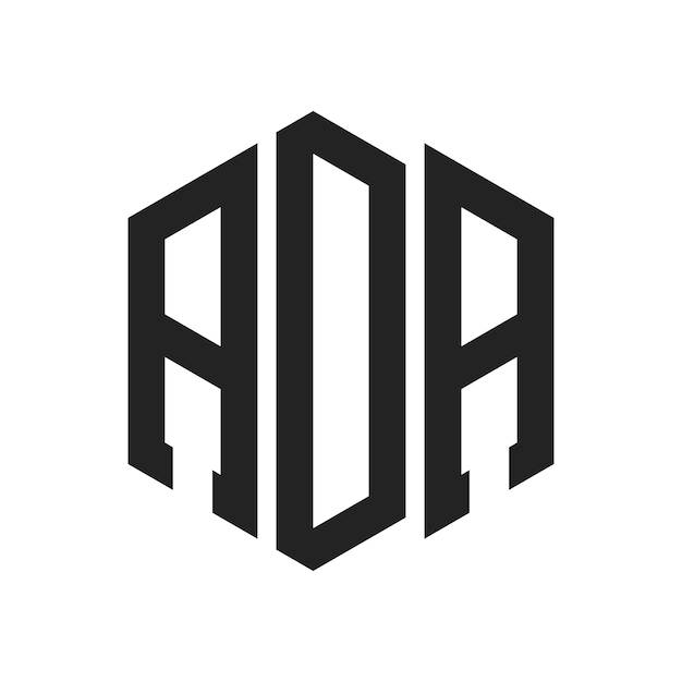 Le logo de l'ADA est constitué d'une lettre initiale, d'un monogramme et d'une forme hexagonale.