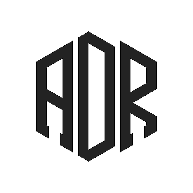 Le logo de l'ADR est constitué d'une lettre initiale, d'un monogramme et d'une forme hexagonale.