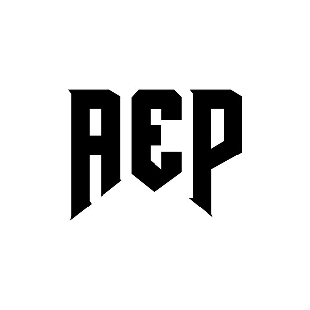 Le logo AEP est une combinaison de couleurs noire et blanche AEP logo vecteur AEP design AEP icône AEP alphabet AEP typographie AEP logo design