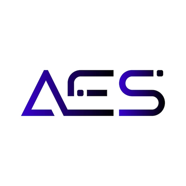 Logo AES monogramme initial gradient marque de lettre minimaliste moderne conception vectorielle d'identité d'entreprise