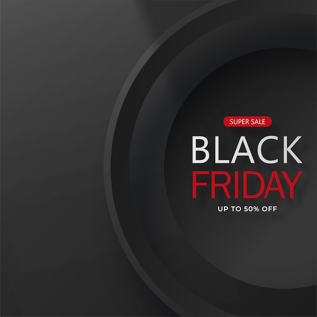 Logo D'affiche Black Friday Sale Banner Sur Fond Sombre