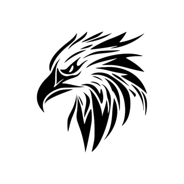 Logo D'un Aigle Aux Couleurs Noir Et Blanc