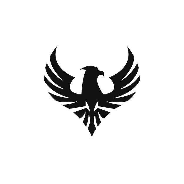 Vecteur le logo de l'aigle sur fond blanc la silhouette de l'àigle l'icône de l'aaigle la marque de l'âge l'illustration