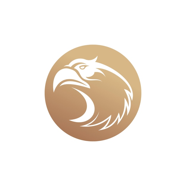 Vecteur le logo de l'aigle de tête est un concept créatif de style simple premium vector partie 1