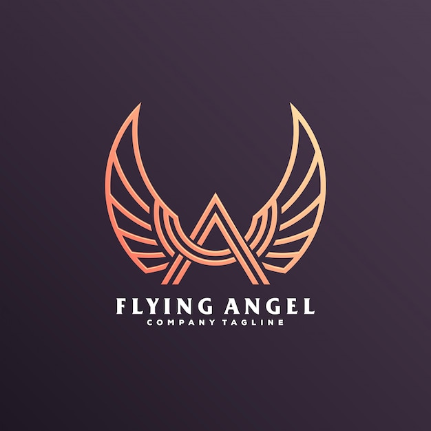 Vecteur logo aile d'ange