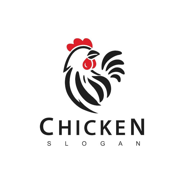 Logo des ailes de poulet symbole de poulet icône vectorielle illustration de restaurant de restauration rapide et icône de volaille