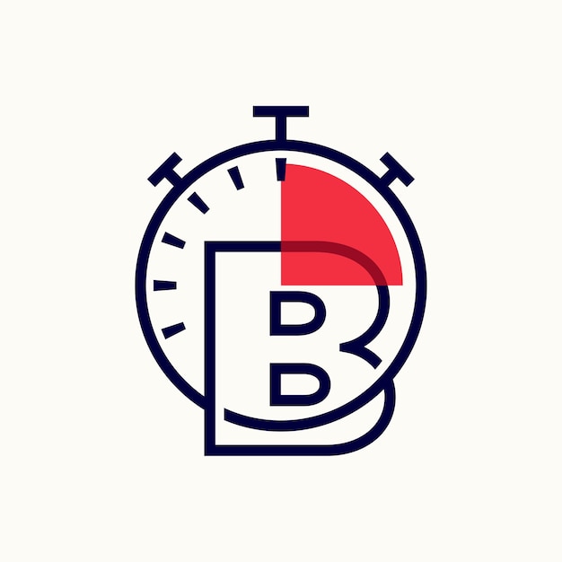 Logo de l'alphabet B de vitesse