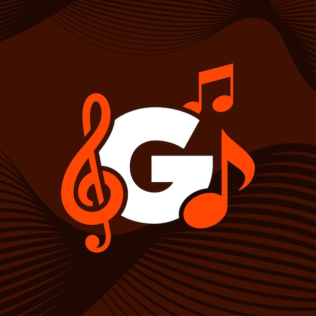 Logo De L'alphabet G De La Musique