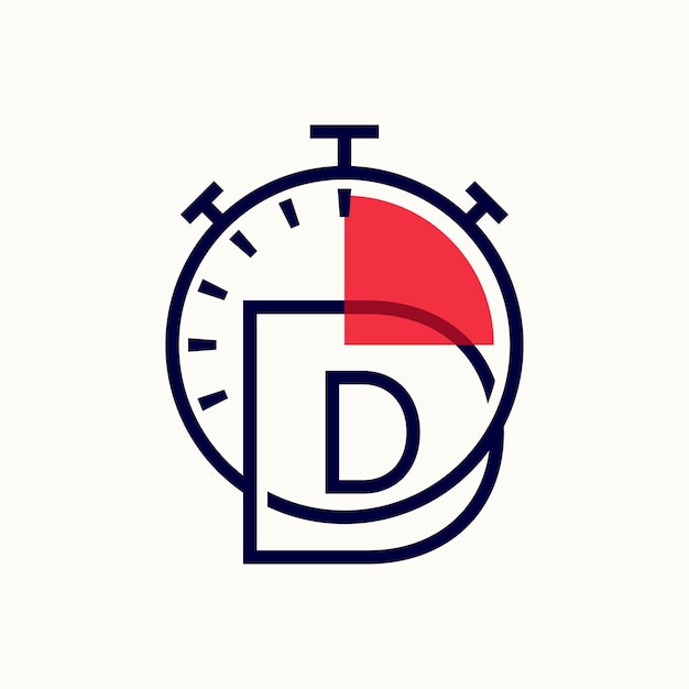 Logo de l'alphabet D de vitesse