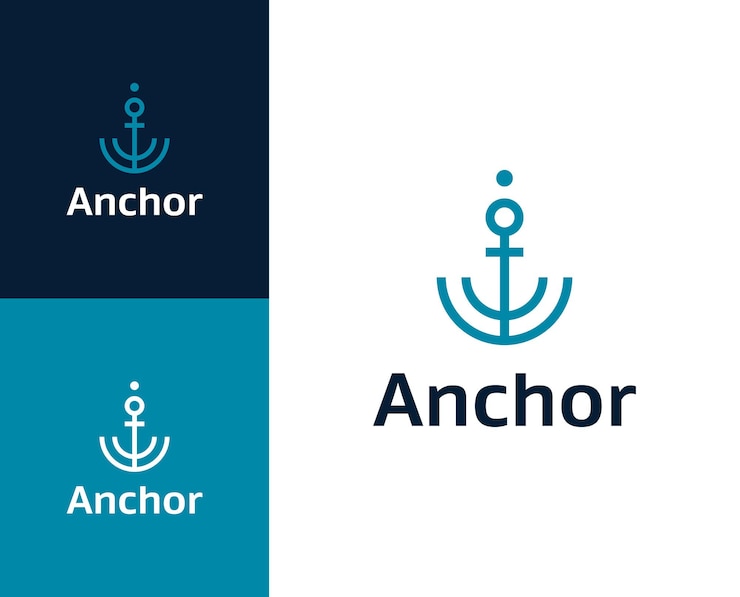 Vecteur le logo de l'ancre est une illustration de conception de logo d'ancre.