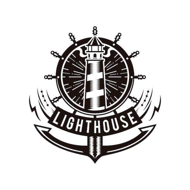 Logo D'ancre De Phare