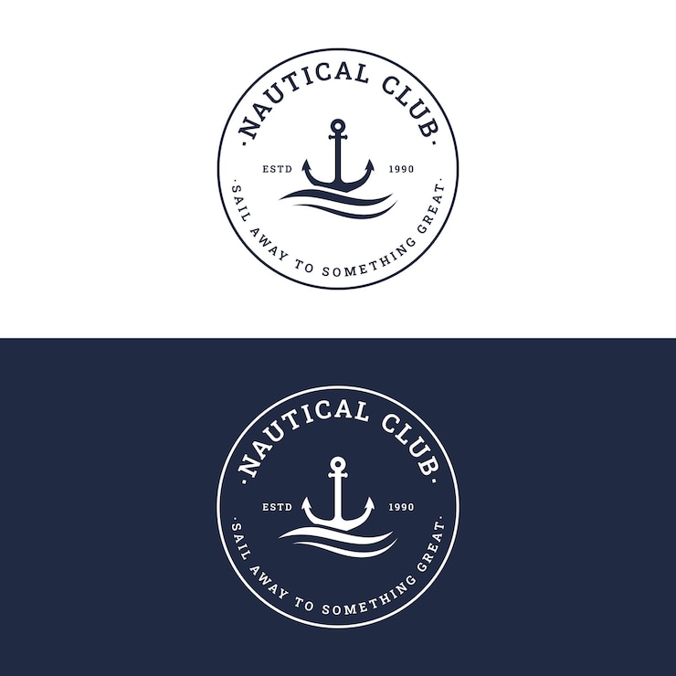 Vecteur le logo de l'ancre rétro vintagelogo pour l'étiquette d'entreprise insigne d'expédition nautique