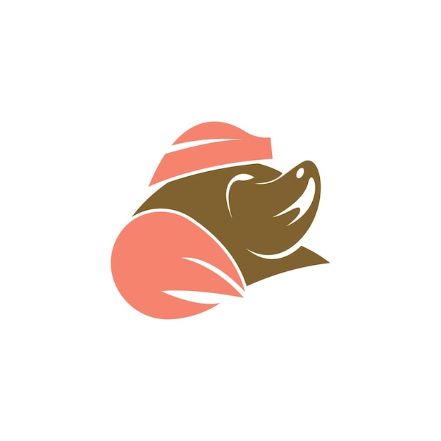 Logo Animal Taupe Icône Design Illustration Vecteur