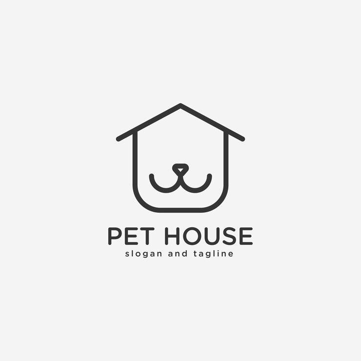logo d'animalerie minimaliste avec un style de ligne continue simple