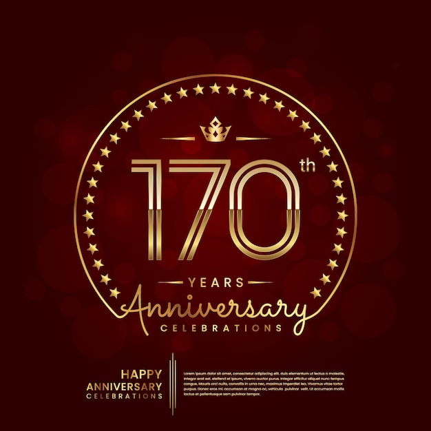 Logo Anniversaire 170 Ans En Couleur Dorée