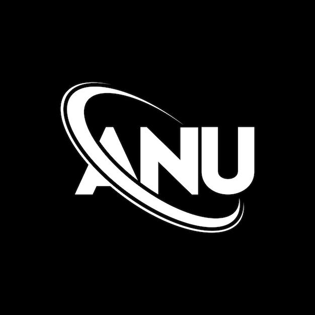 Vecteur logo anu anu lettre anu lettre logo design initiales logo anu lié par un cercle et un monogramme en majuscules logo anu typographie pour les entreprises technologiques et la marque immobilière