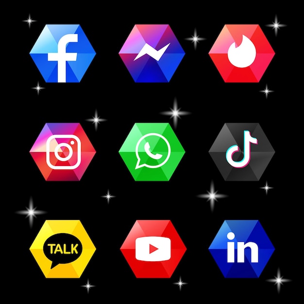 Vecteur logo de l'application de médias sociaux