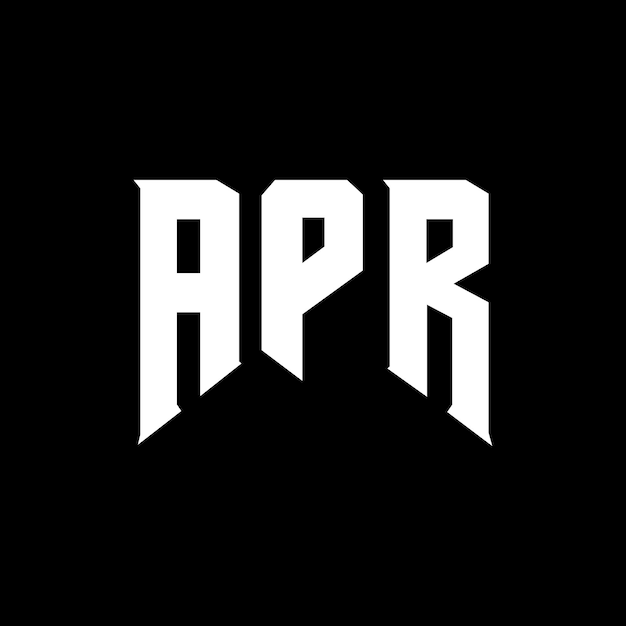 Le logo APR est une combinaison de couleurs noire et blanche, le logo APR vectoriel, l'icône APR, l'alphabet APR, la typographie et le design du logo.