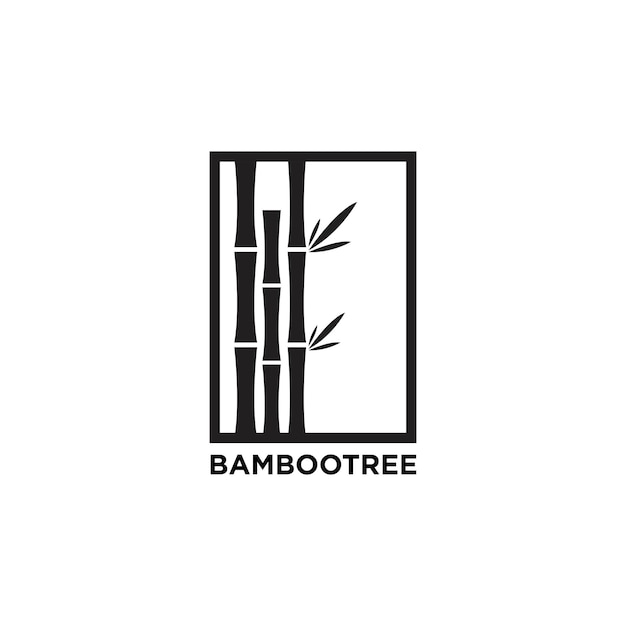 Vecteur logo de l'arbre de bambou illustration vectorielle naturelle