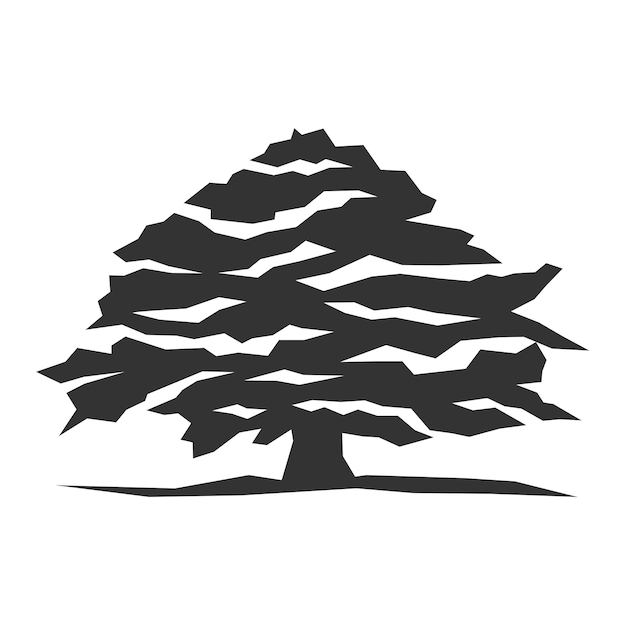 Vecteur logo de l'arbre de chêne icône illustration identité de la marque