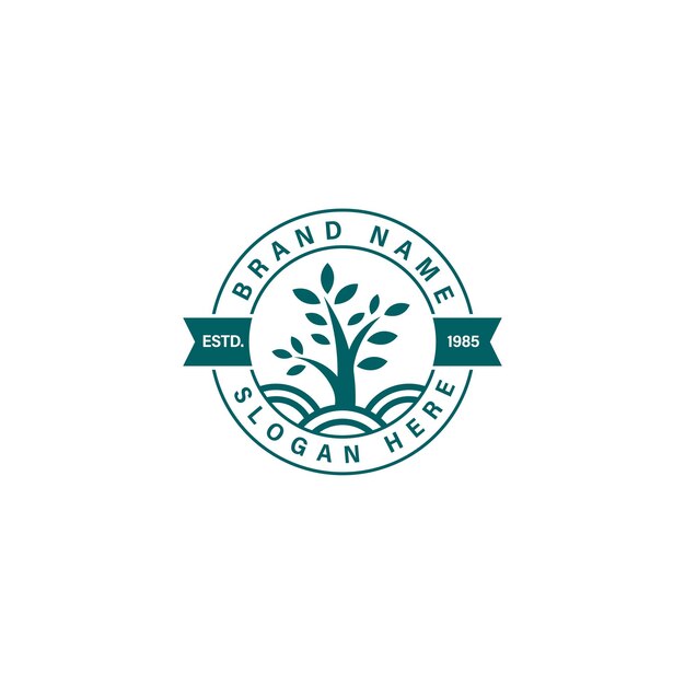 Vecteur logo de l'arbre écologique