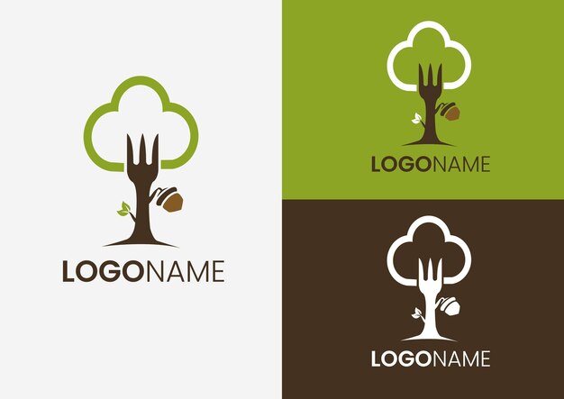 Logo Arbre Et Fourche Simple