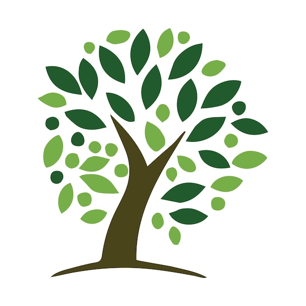 Vecteur logo de l'arbre de la nature de l'écologie verte