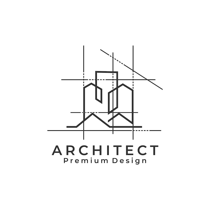 Vecteur logo d'architecte pour le modèle d'entreprise