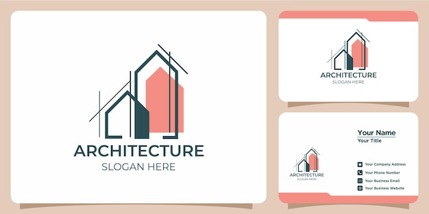 Logo Architectural Minimaliste Avec Création De Logo De Style Art Et Modèle De Carte De Visite