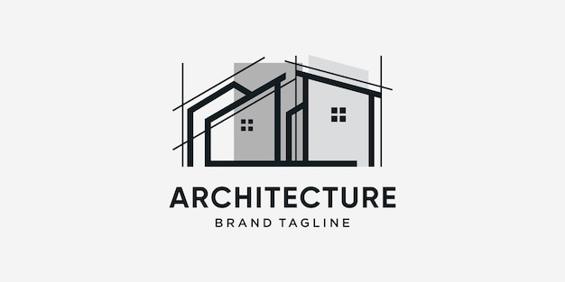 Logo D'architecture Avec Concept Moderne Cool