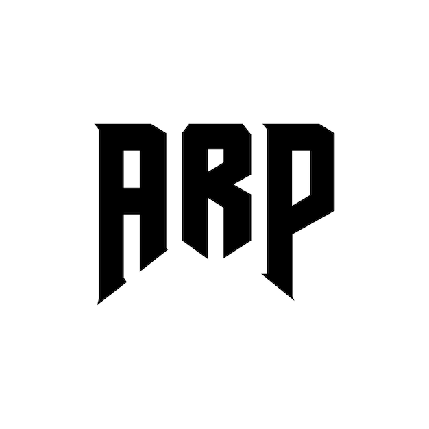 Le logo ARP est une combinaison de couleurs en noir et blanc ARP logo ARP vecteur ARP design ARP icône ARP alphabet ARP typographie logo design