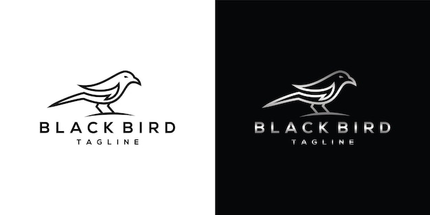 Logo D'art De Ligne Black Raven