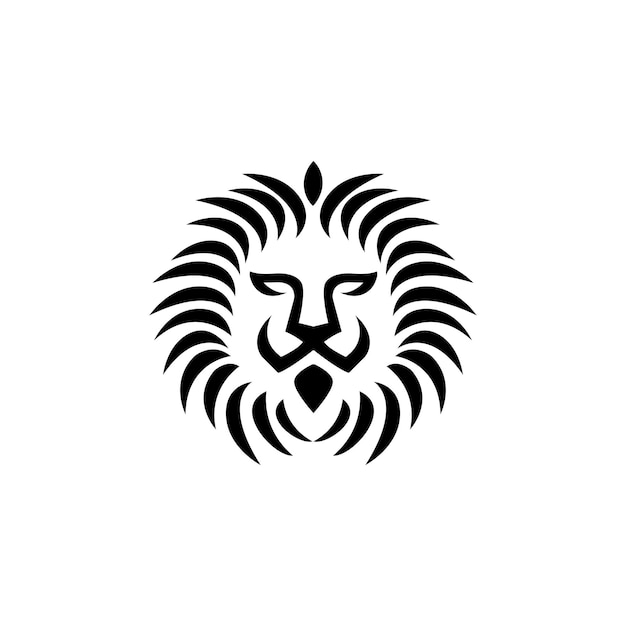 logo d'art de ligne de lion