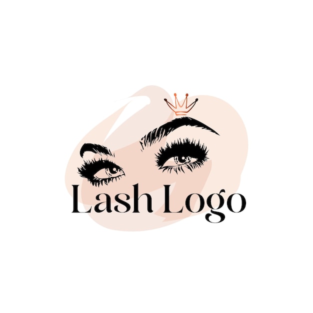 Logo d'artiste de cils, logo de concepteur de cils, logo de fabricant de cils, salon de beauté