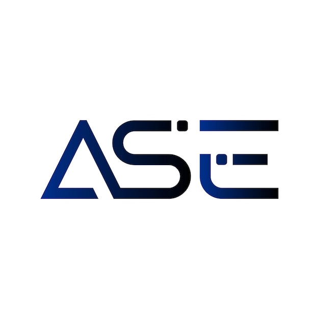 Logo ASE monogramme initial gradient marque de lettre minimaliste moderne conception vectorielle d'identité d'entreprise
