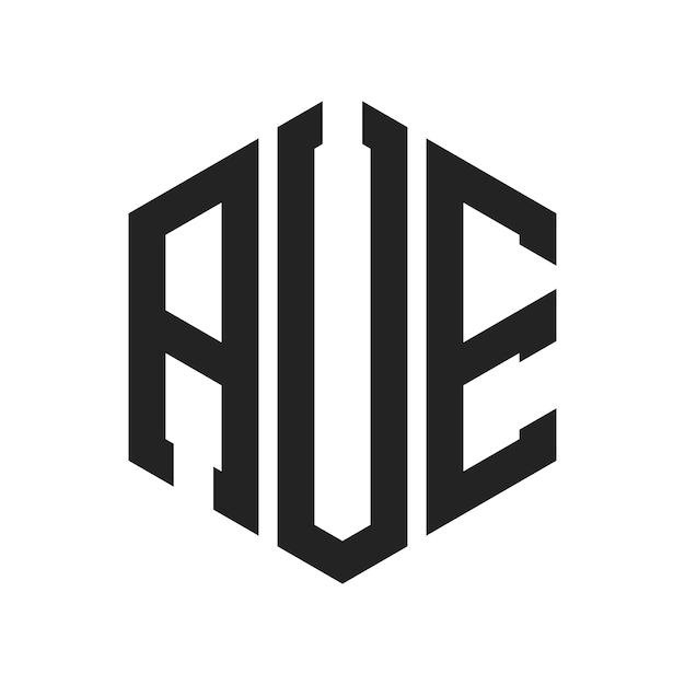 Le logo de l'AUE est constitué d'une lettre initiale, d'un monogramme et d'une forme hexagonale.
