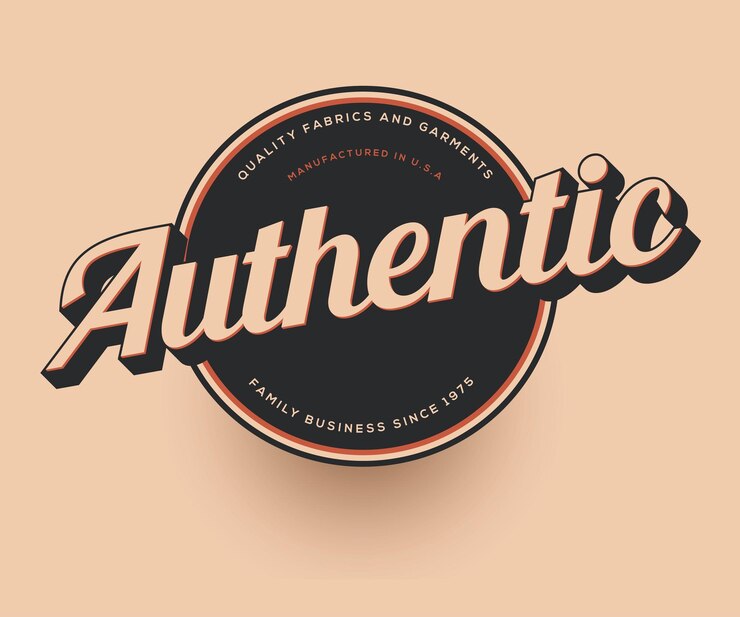 Vecteur le logo authentique