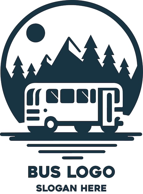 Vecteur le logo de l'autobus