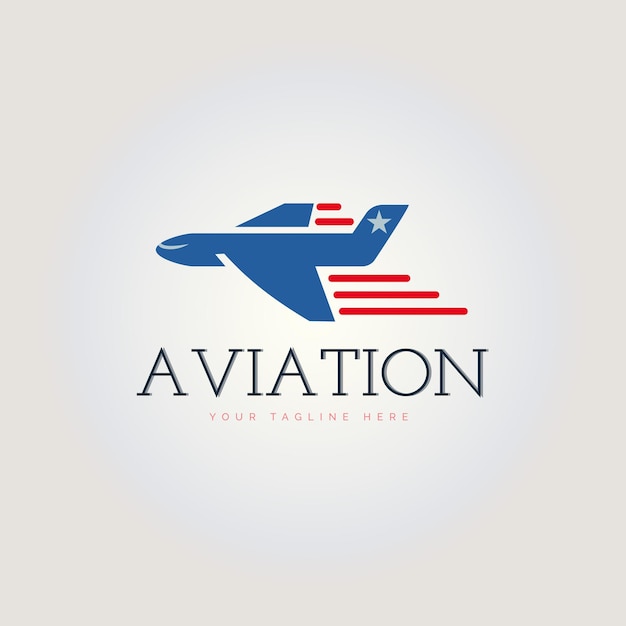 Un logo d'avion avec les mots aviation dessus