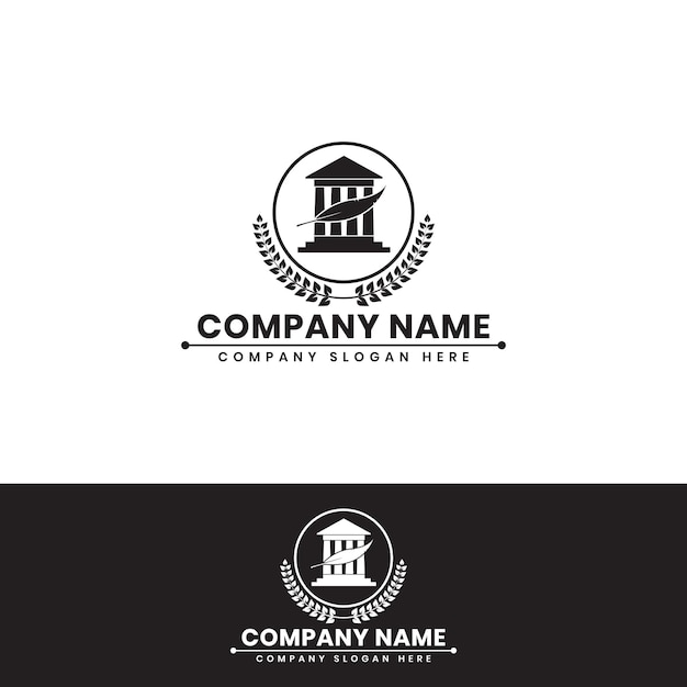 Vecteur logo de l'avocat et du procureur simple et audacieux adapté au logo de l'entreprise