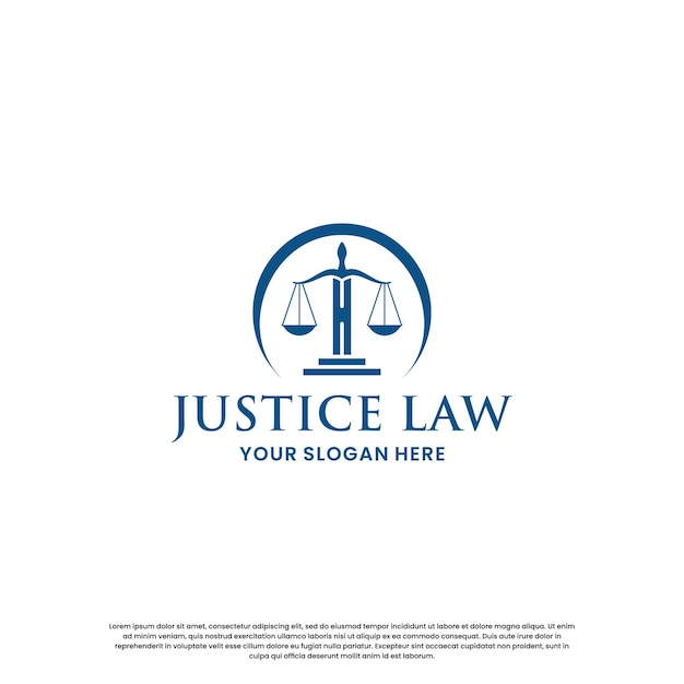 Logo Sur L'avocat De La Justice. Inspiration De Conception De Logo De Loi