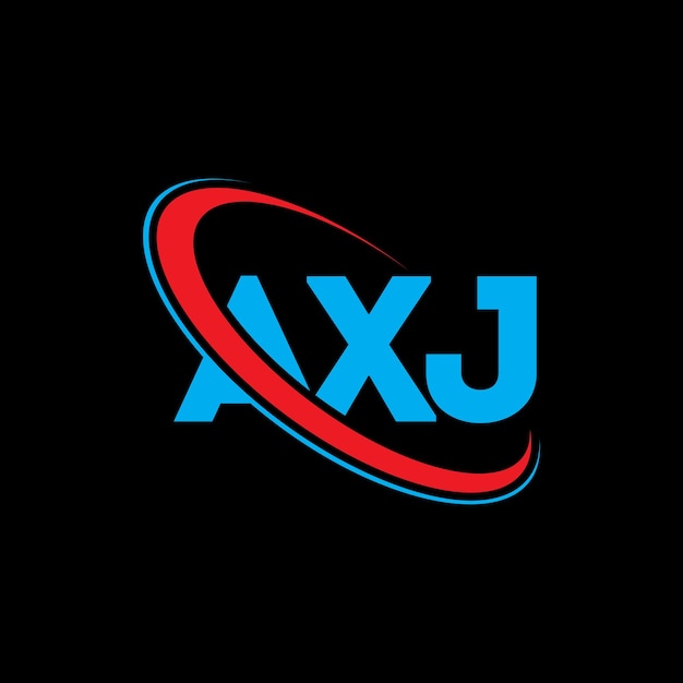 Vecteur logo axj axj lettre axj lettres logo design initiales logo axj lié à un cercle et à des majuscules logo monogramme axj typographie pour les entreprises technologiques et la marque immobilière