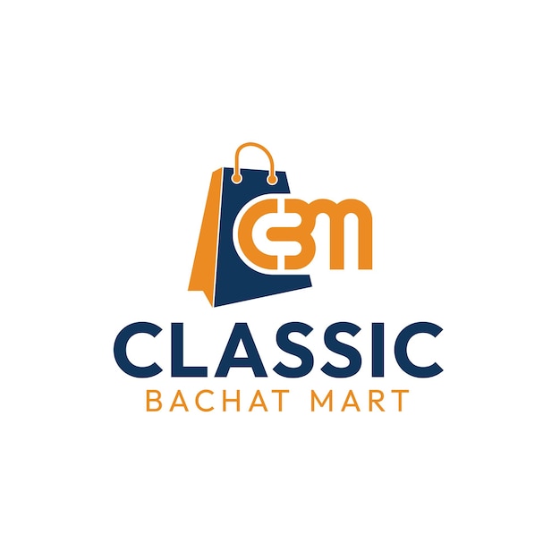 Vecteur logo bachat mart classique