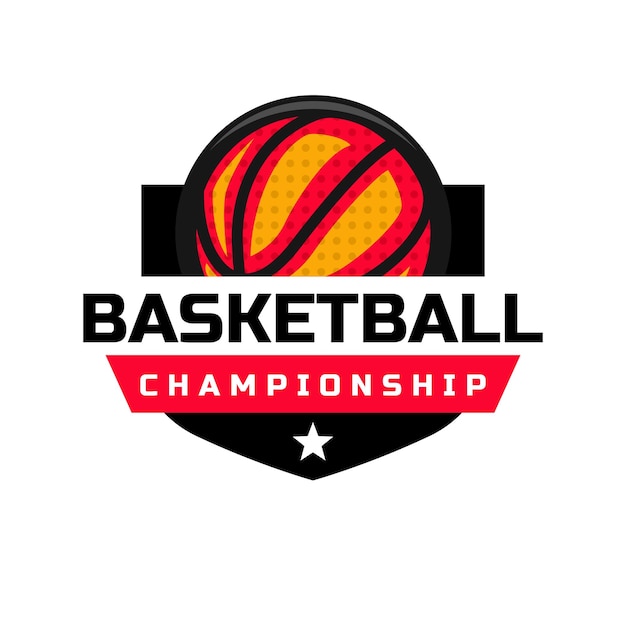Logo De Badge De Basket-ball