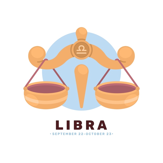 Logo balance design plat avec échelle
