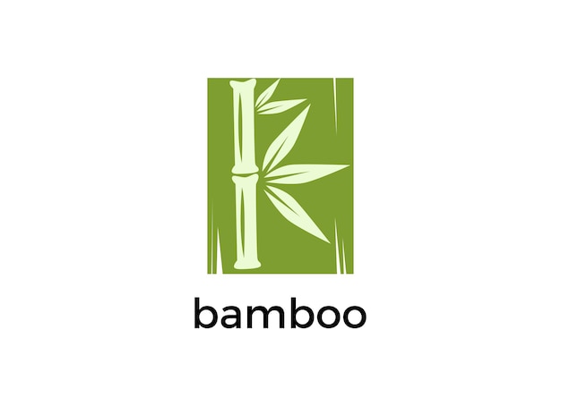 Logo de bambou asiatique Modèle d'illustration vectorielle