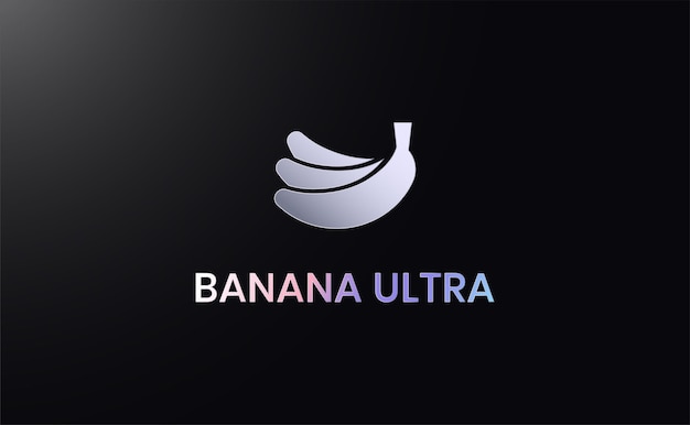 Le logo Banana Ultra est un design moderne avec une banane réaliste avec une texture dégradée.