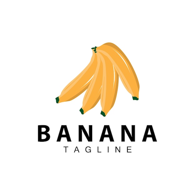 Vecteur le logo de la banane est conçu par l'agriculteur de la plantation fraîche de fruits de banane.