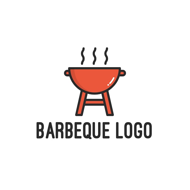 Vecteur logo de barbecue isolé sur fond blanc